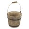 Contemporary Home Living Round Wooden Bucket with Top Handle 7.75"